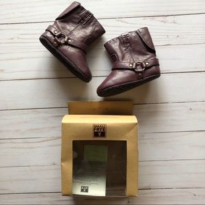 Frye Boots Baby Girl Plum Purple Harness Booties